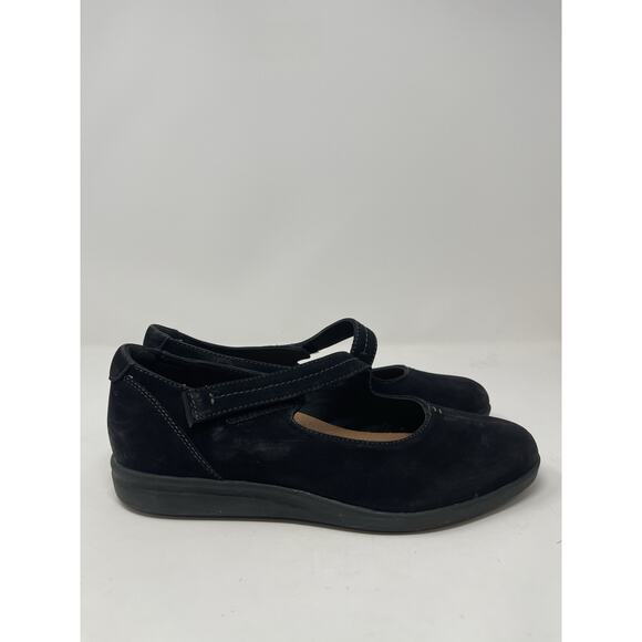 Clarks Tamzen Walk Women's Leather Cushioned Mary Jane Loafers 10M Black - Picture 6 of 10